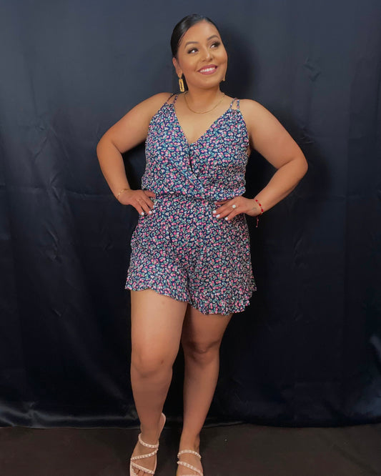 ATHENA ROMPER - NAVY (PLUS SIZE)